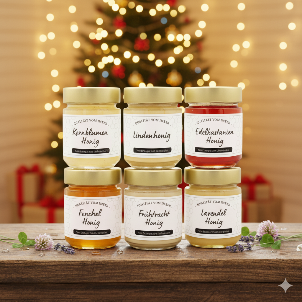 Honig Probierpaket: Überraschung zu Weihnachten – 6x 50 Gramm