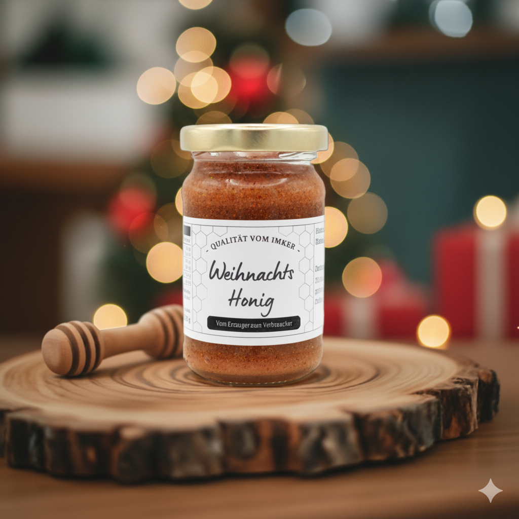 Festlicher Honigzauber: Weihnachts-Set für Genießer 4x 120 Gramm