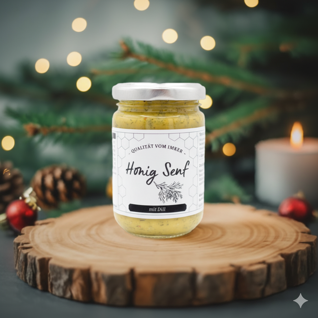 Honig-Senf-Set: Kulinarisches Geschenk für Feinschmecker – 4x 160 Gramm